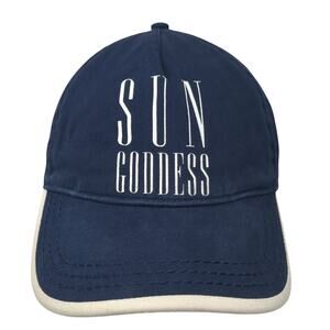 Sun Goddess Snapback Hat Blue One Size Adjustable Vent Holes Roxy